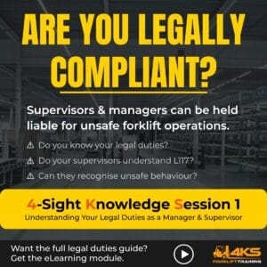 Forklift Supervisor Responsibilities | 4KS Forklift Training