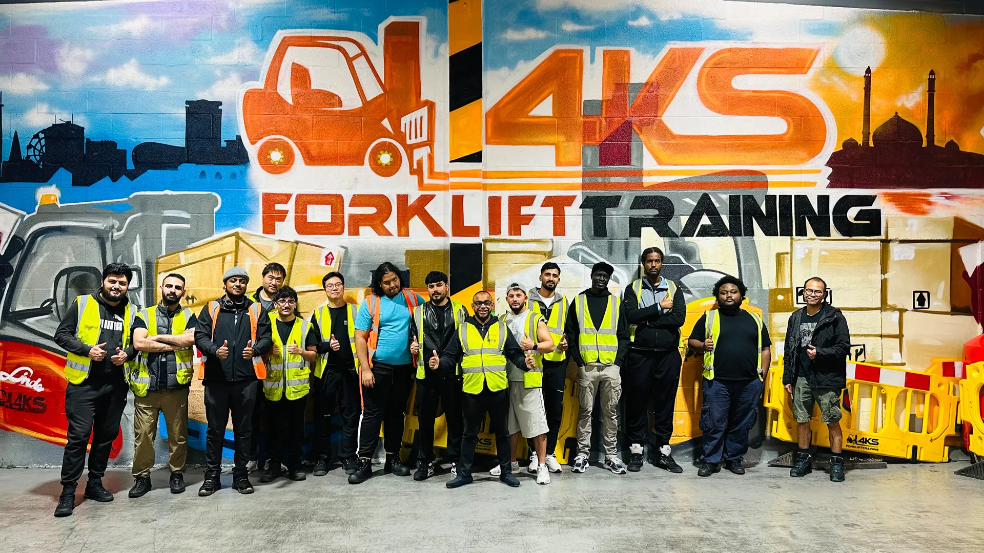 4KS Forklift Training team delivering night shift forklift training