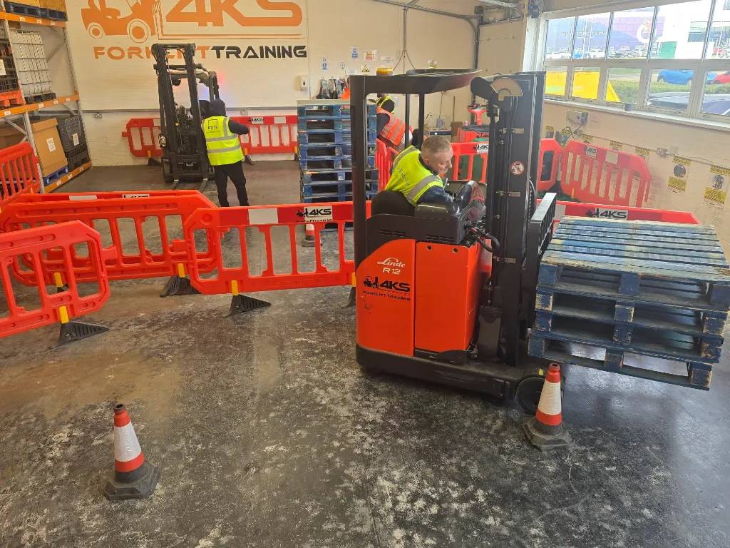 onsite forklift training Rhyl | Forklift Training Reach Truck training at 4KS Peterborough centre