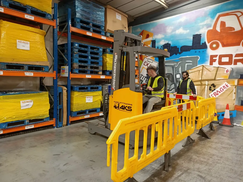 onsite forklift training Rhyl | Forklift Training Reach Truck training at 4KS Birmingham centre
